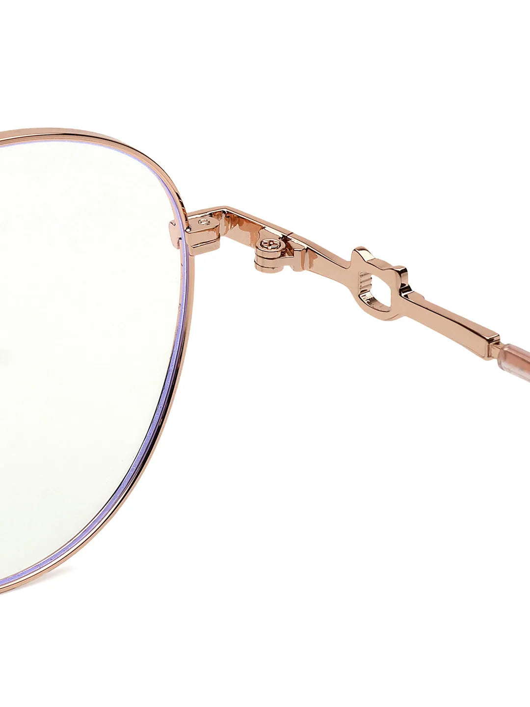 Astrid | Golden Rose Medium Full Rim Oval Computer Glasses for Men & Women [Blue Block]