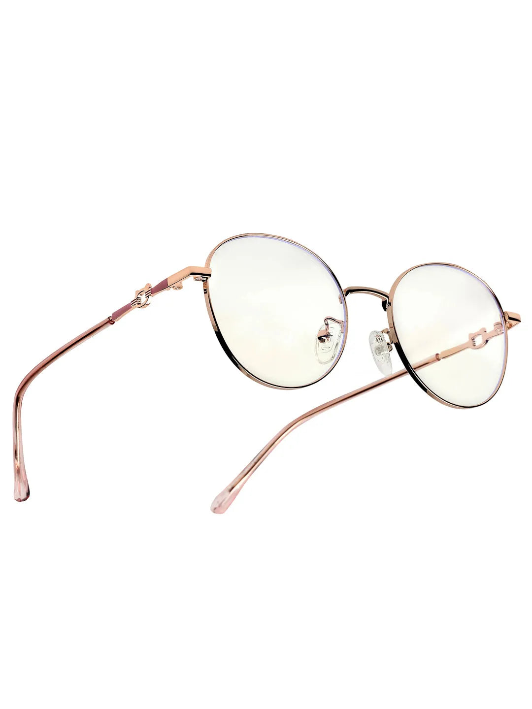Astrid | Silver & Black Medium Full Rim Oval Computer Glasses for Men & Women [Blue Block]