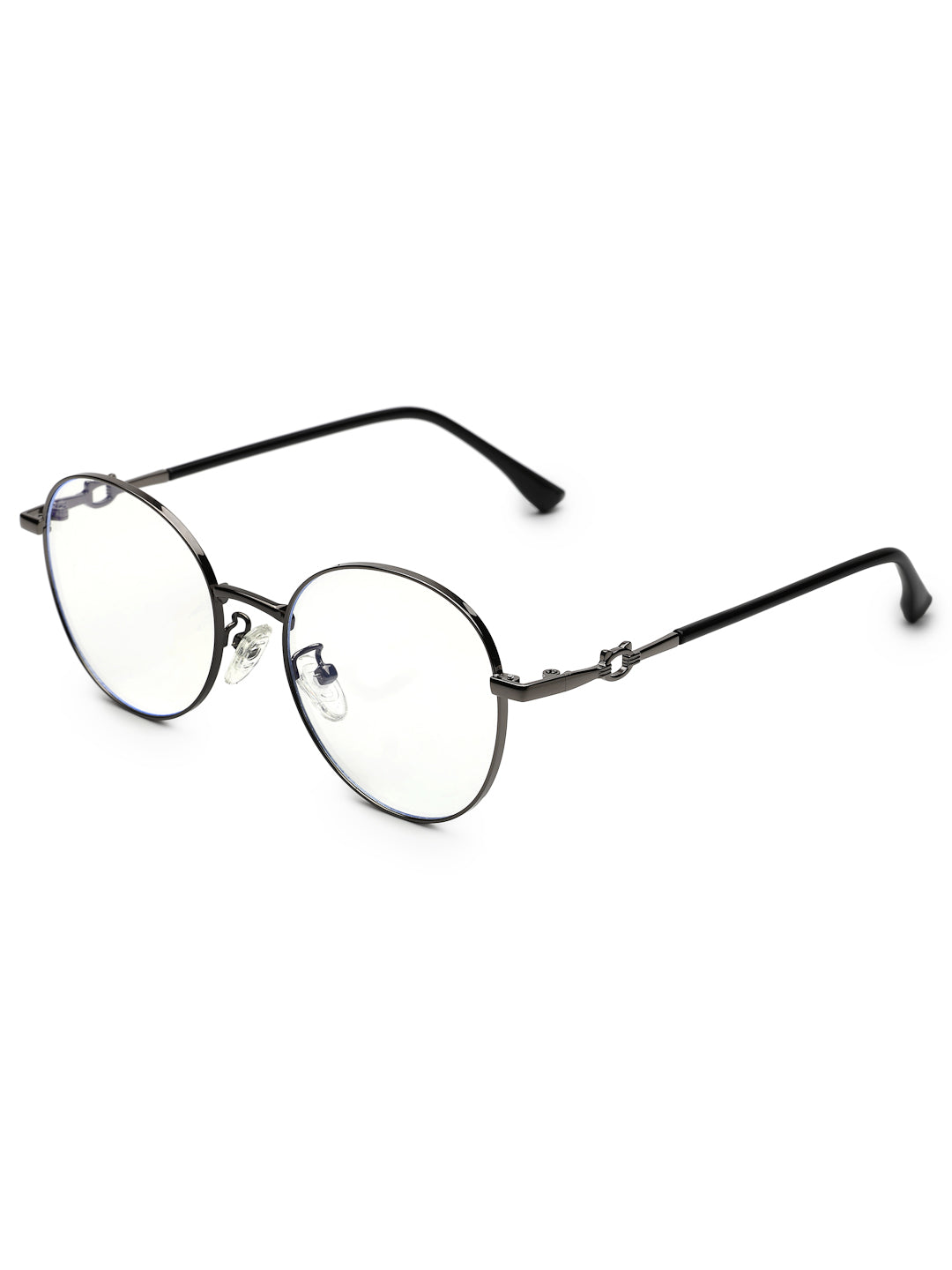 Astrid | Golden & Black Medium Full Rim Oval Computer Glasses for Men & Women [Blue Block]