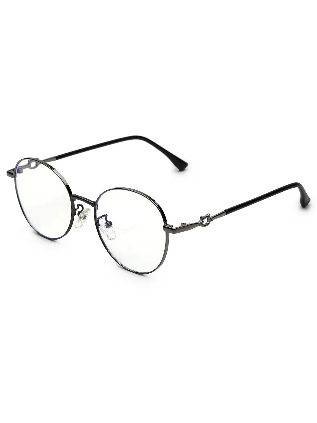 Astrid | Golden & Black Medium Full Rim Oval Computer Glasses for Men & Women [Blue Block]