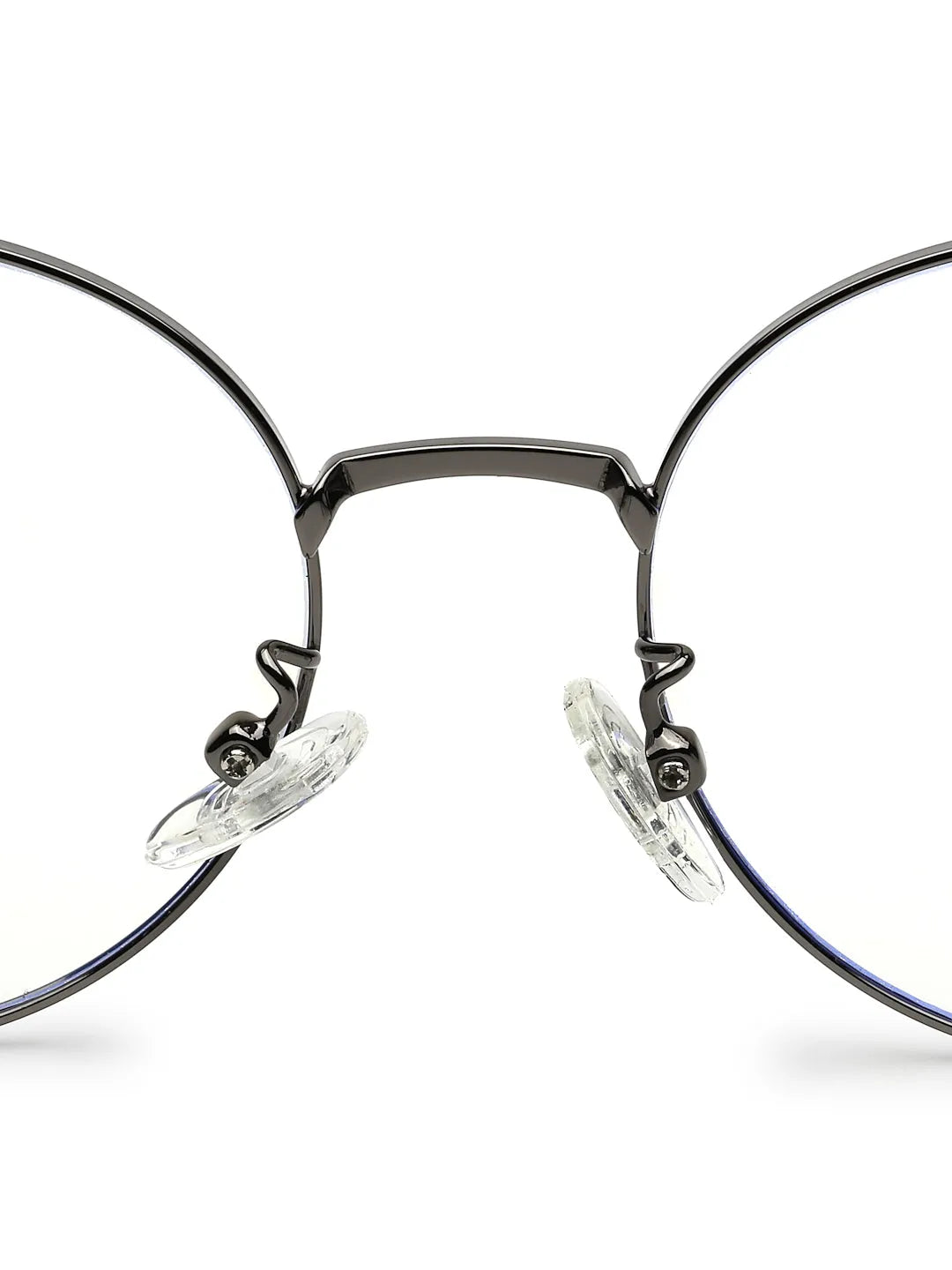 Astrid | Silver & Black Medium Full Rim Oval Computer Glasses for Men & Women [Blue Block]