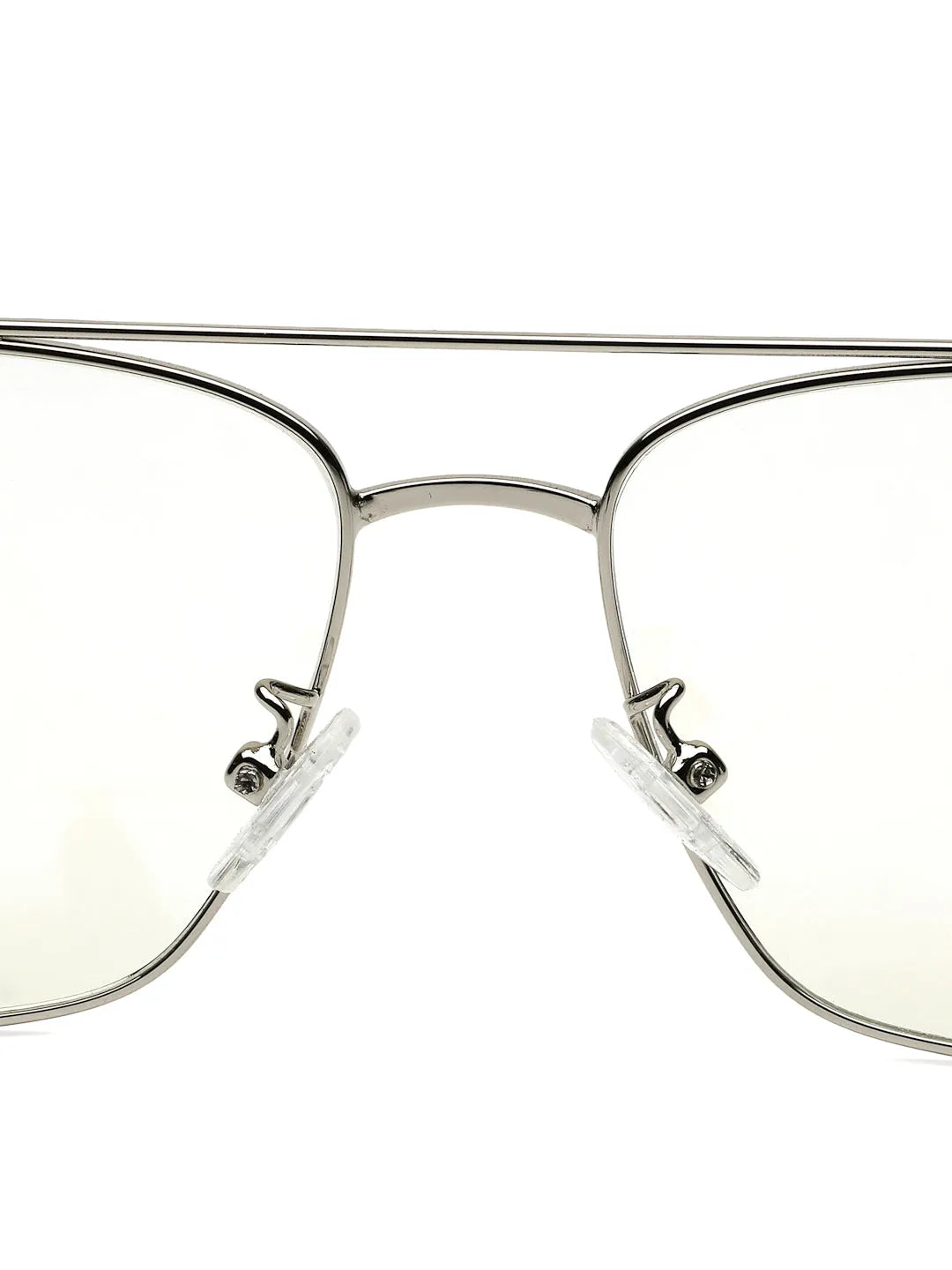 Nova | Silver Medium Full Rim Square Computer Glasses for Men & Women [Blue Block]
