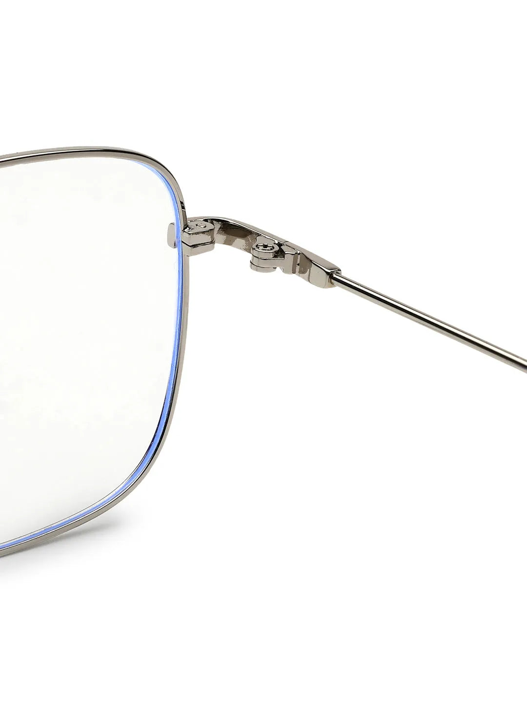Jovion | Silver Medium Full Rim RECTANGLE Computer Glasses for Men & Women [Blue Block]