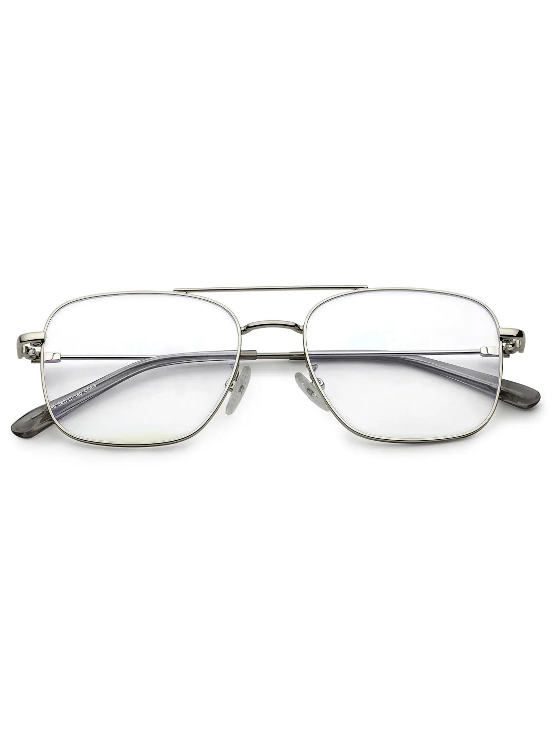 Jovion | Silver Medium Full Rim RECTANGLE Computer Glasses for Men & Women [Blue Block]