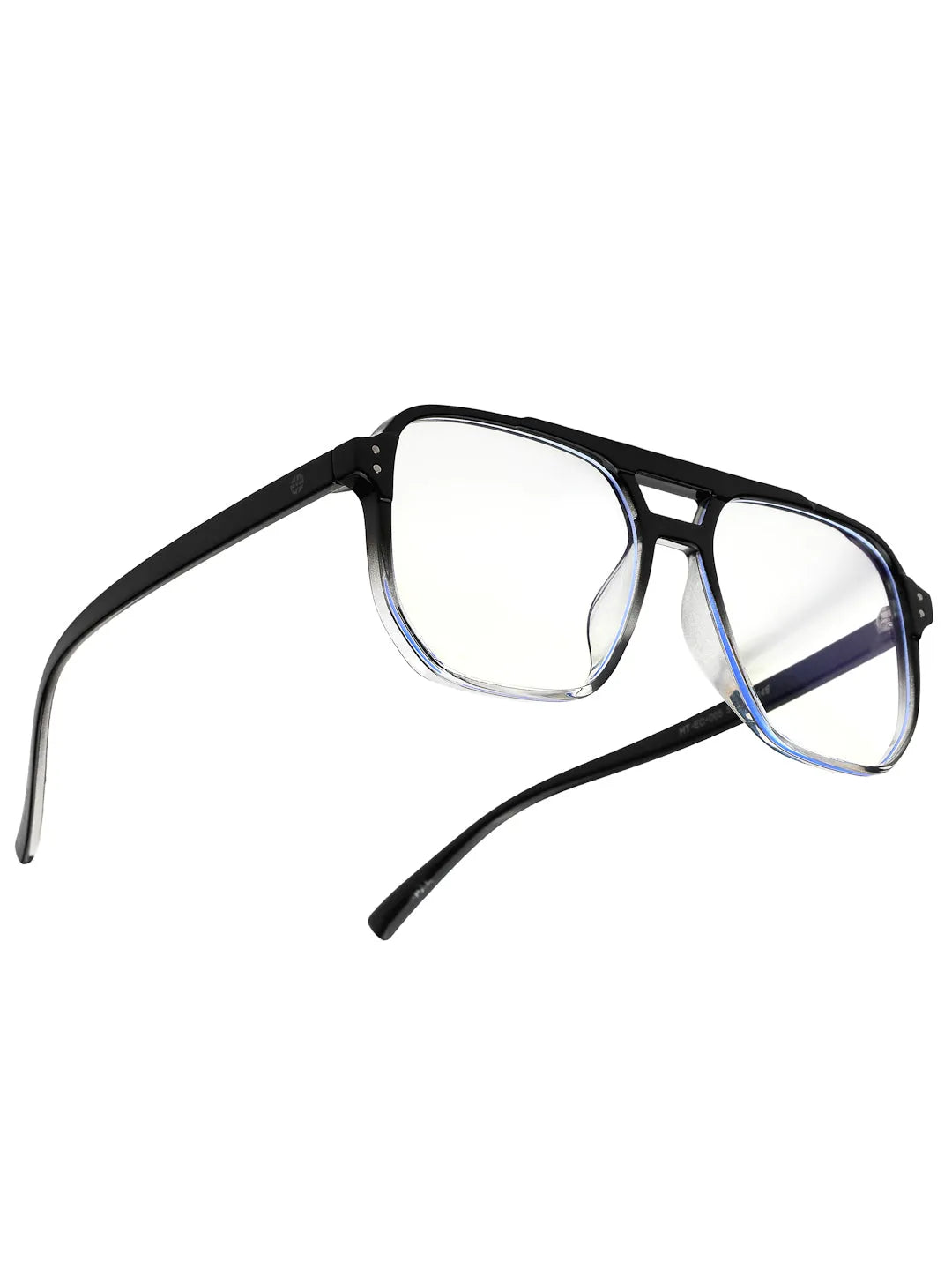 Lumnos | Gradient Black Medium Full Rim Square Computer Glasses for Men & Women [Blue Block]