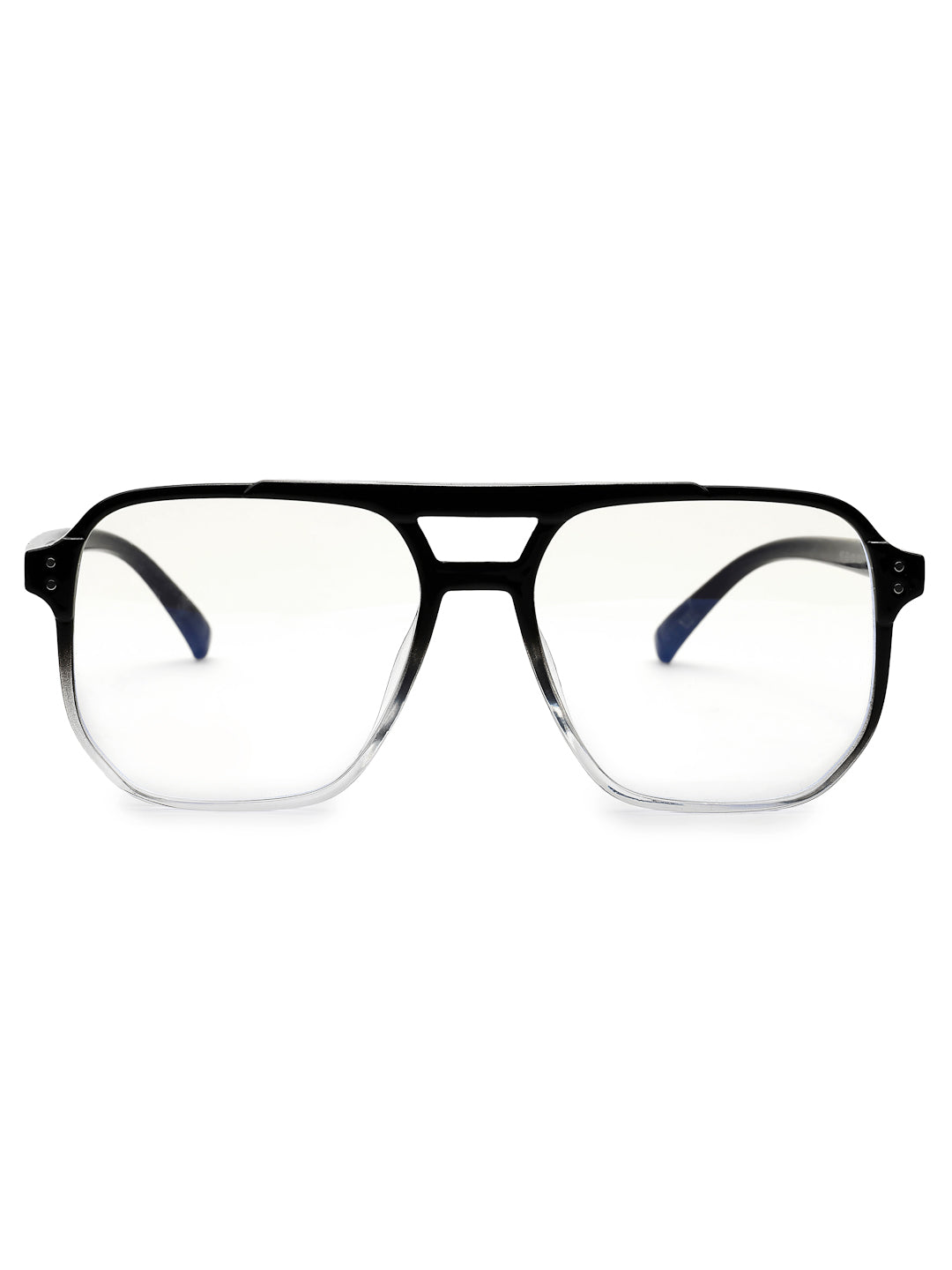 Lumnos | Gradient Black Medium Full Rim Square Computer Glasses for Men & Women [Blue Block]
