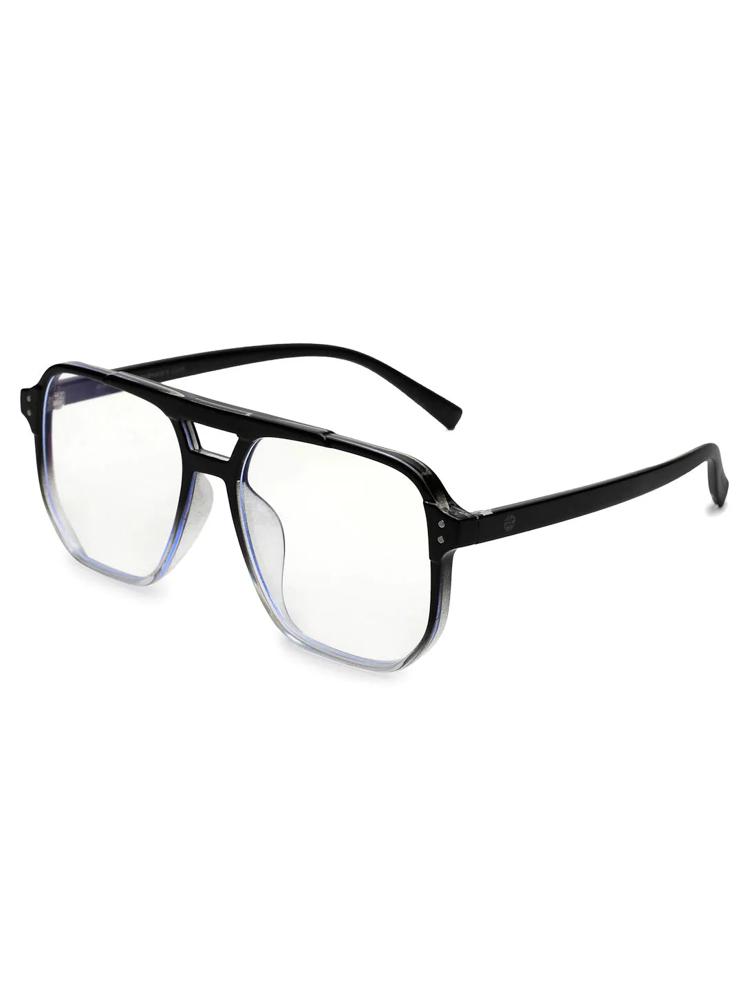 Lumnos | Gradient Black Medium Full Rim Square Computer Glasses for Men & Women [Blue Block]