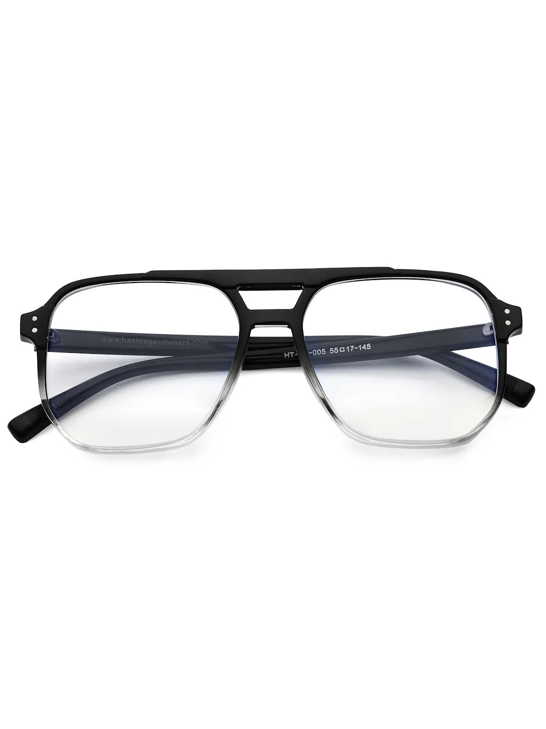 Lumnos | Gradient Black Medium Full Rim Square Computer Glasses for Men & Women [Blue Block]