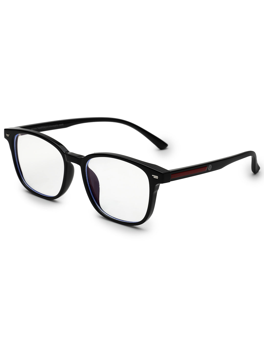 Vortara | Black Medium Full Rim Wayfarer Computer Glasses for Men & Women [Blue Block]