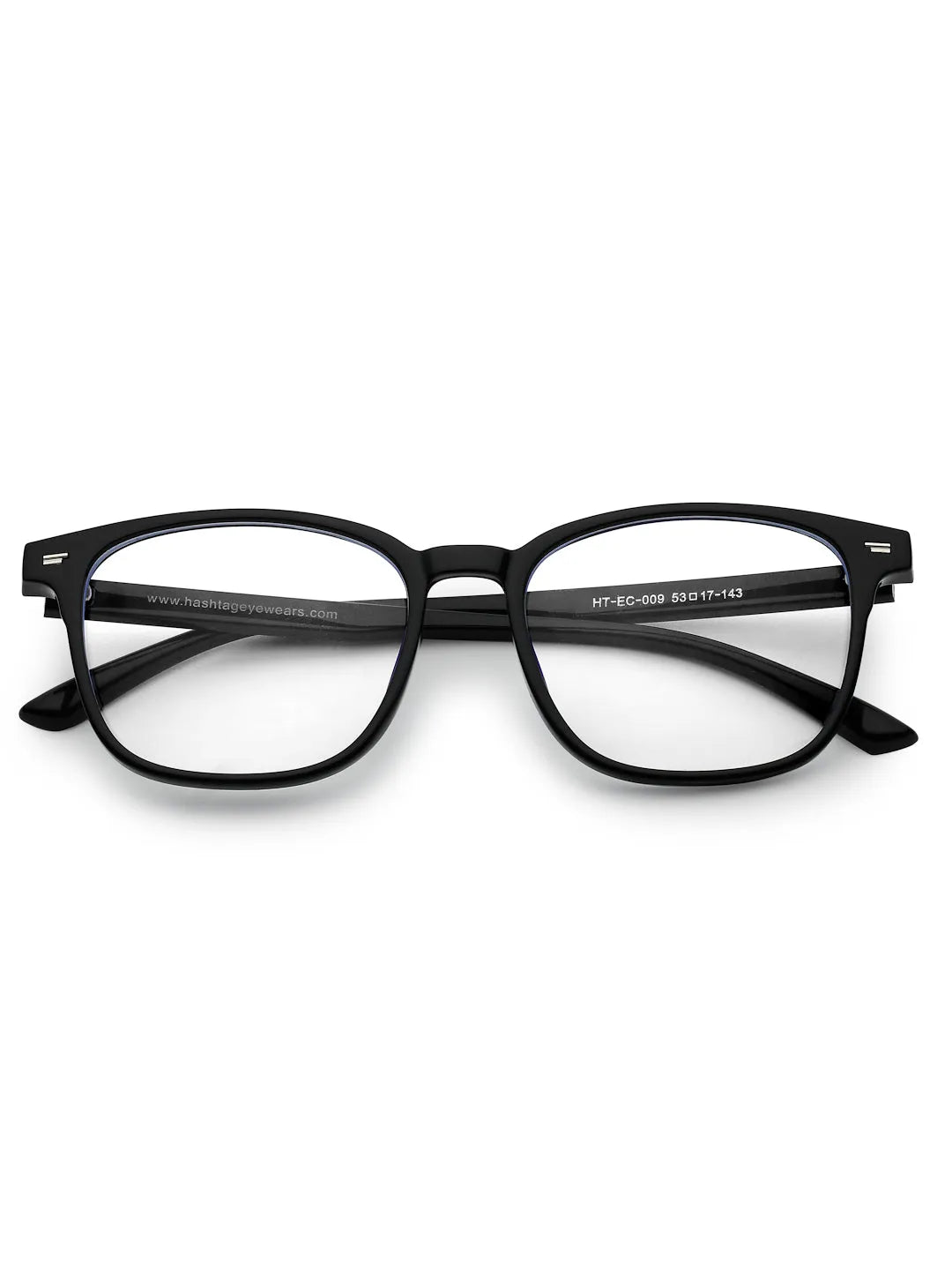 Vortara | Black Medium Full Rim Wayfarer Computer Glasses for Men & Women [Blue Block]