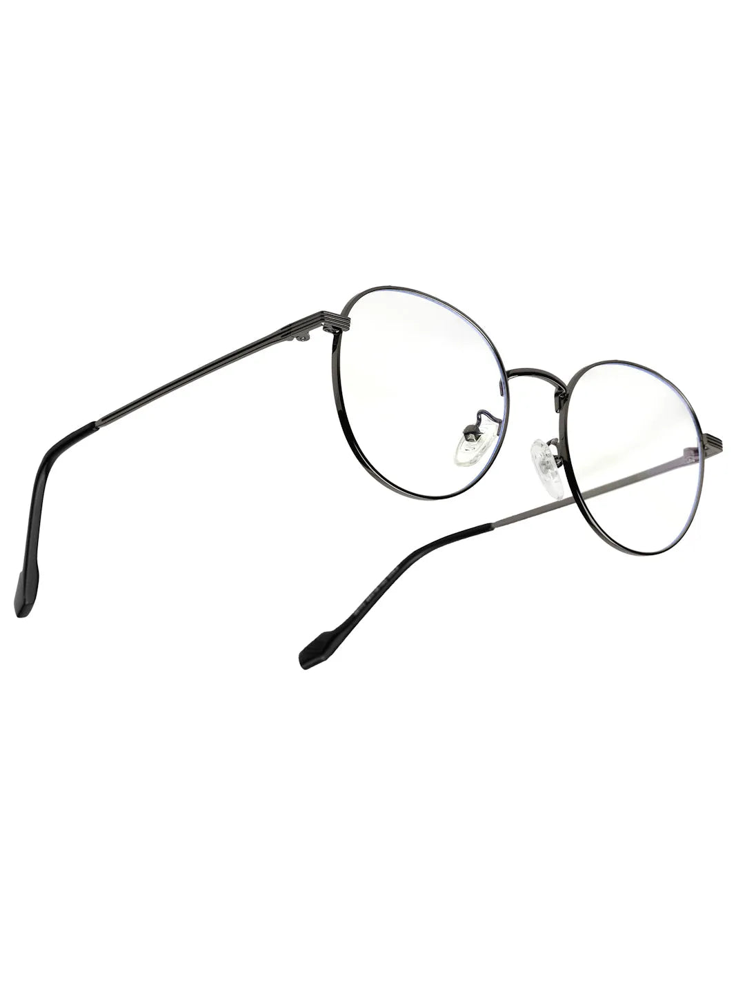 Galveris | Grey Small Full Rim Round Computer Glasses for Men & Women [Blue Block]