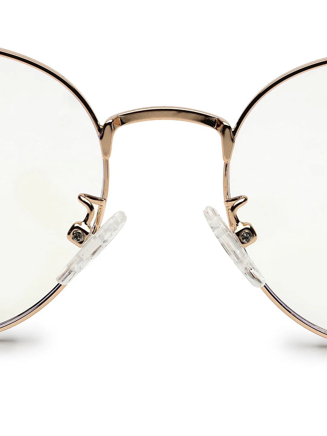 Galveris | Black & Gold Small Full Rim Round Computer Glasses for Men & Women [Blue Block]