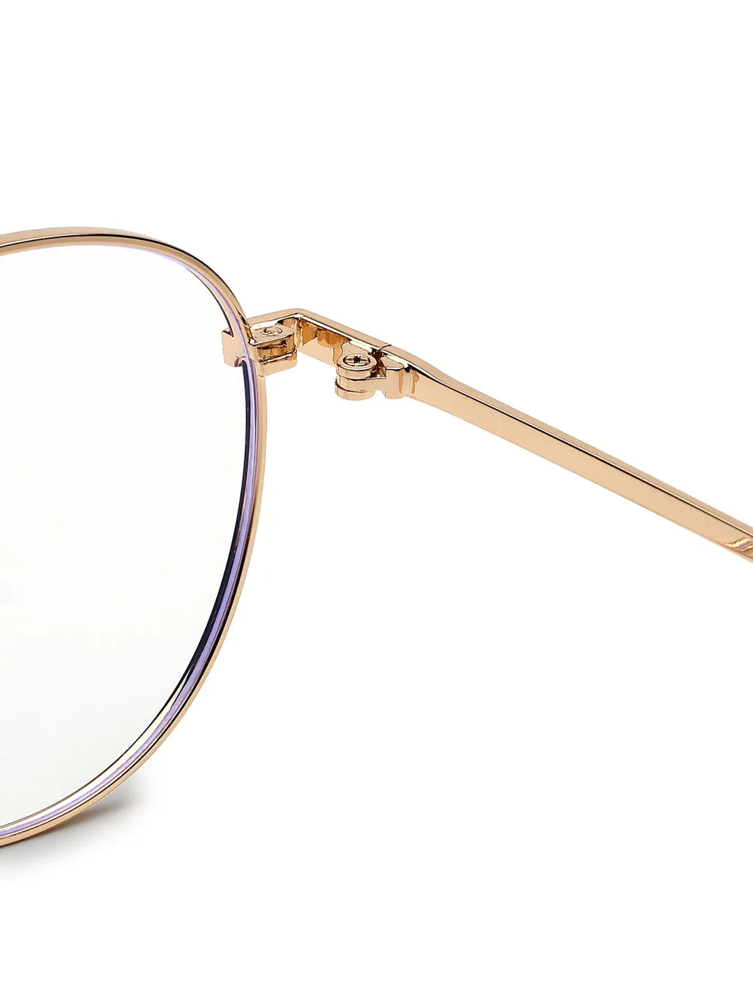 Galveris | Black & Gold Small Full Rim Round Computer Glasses for Men & Women [Blue Block]