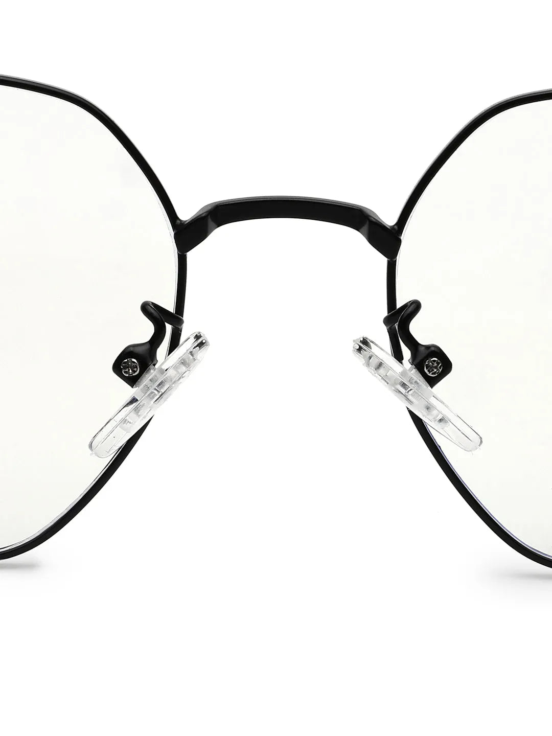 Dravon | Black Medium Full Rim Hexagonal Computer Glasses for Men & Women [Blue Block]