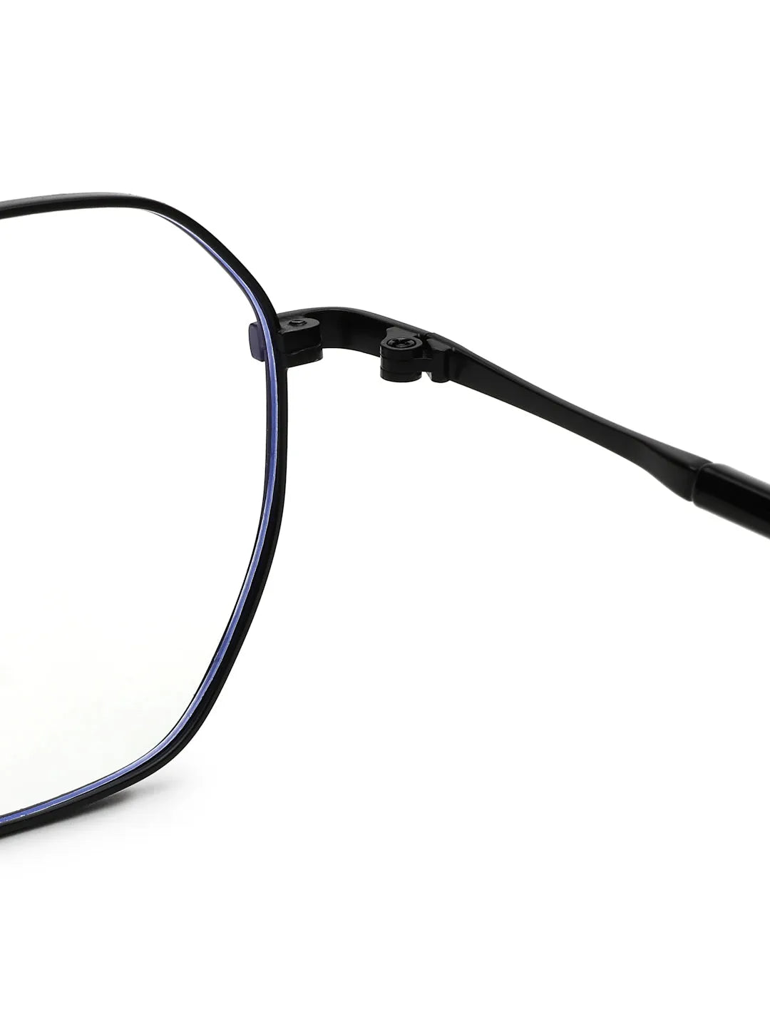 Dravon | Black Medium Full Rim Hexagonal Computer Glasses for Men & Women [Blue Block]