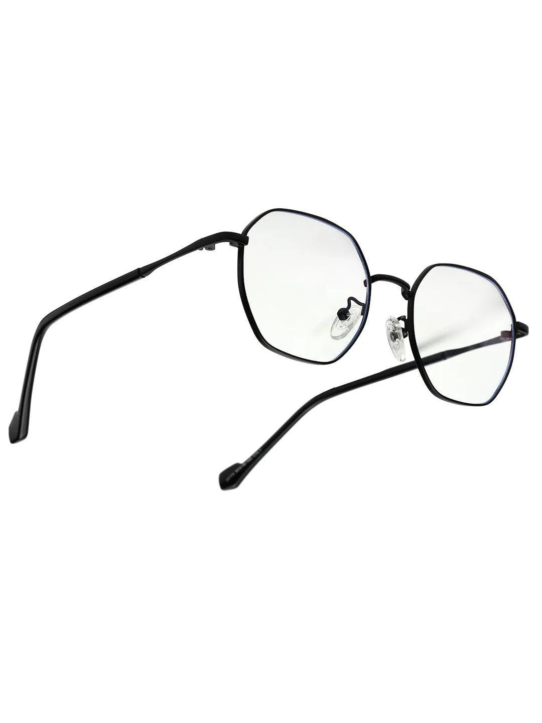Dravon | Black Medium Full Rim Hexagonal Computer Glasses for Men & Women [Blue Block]