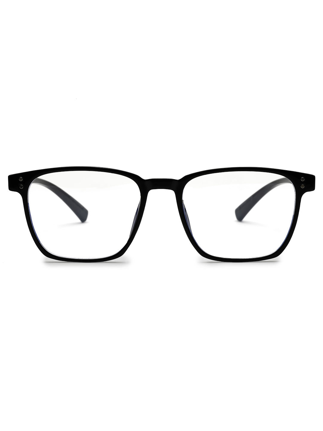 Novara | Black Medium Full Rim Wayfarer Computer Glasses for Men & Women [Blue Block]