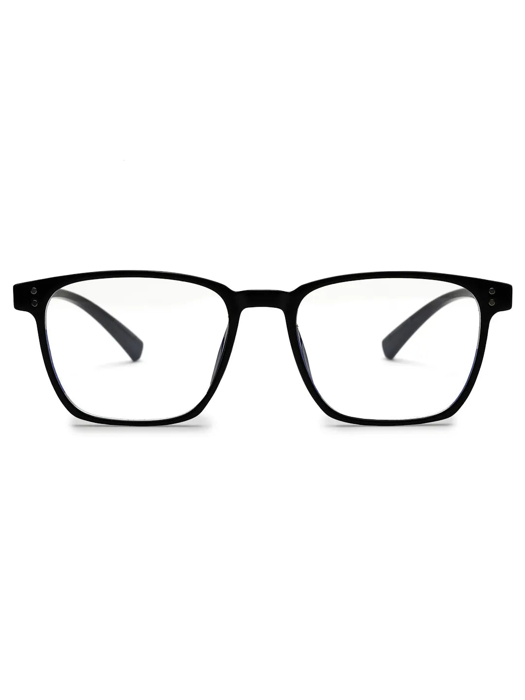 Novara | Black Medium Full Rim Wayfarer Computer Glasses for Men & Women [Blue Block]