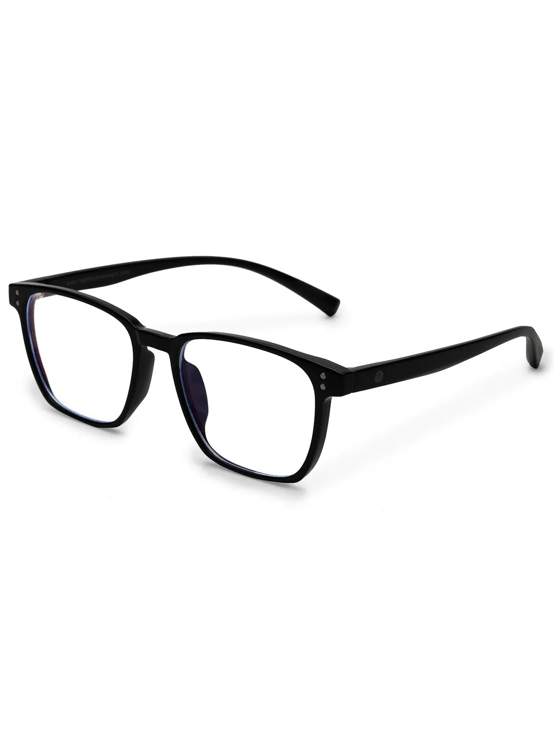 Novara | Black Medium Full Rim Wayfarer Computer Glasses for Men & Women [Blue Block]