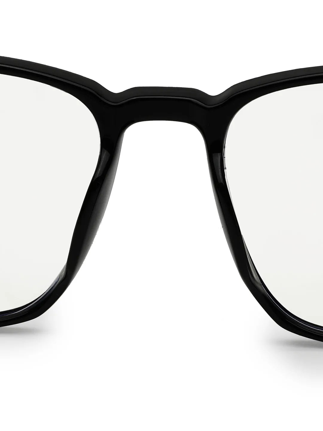 Novara | Black Medium Full Rim Wayfarer Computer Glasses for Men & Women [Blue Block]
