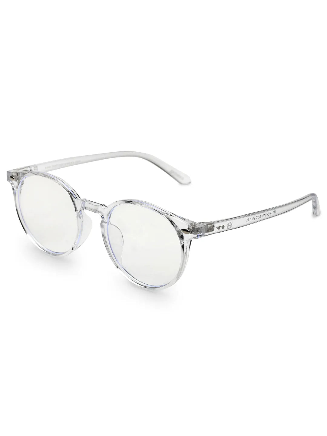 Auralis | Transparent Small Full Rim Round Computer Glasses for Men & Women [Blue Block]