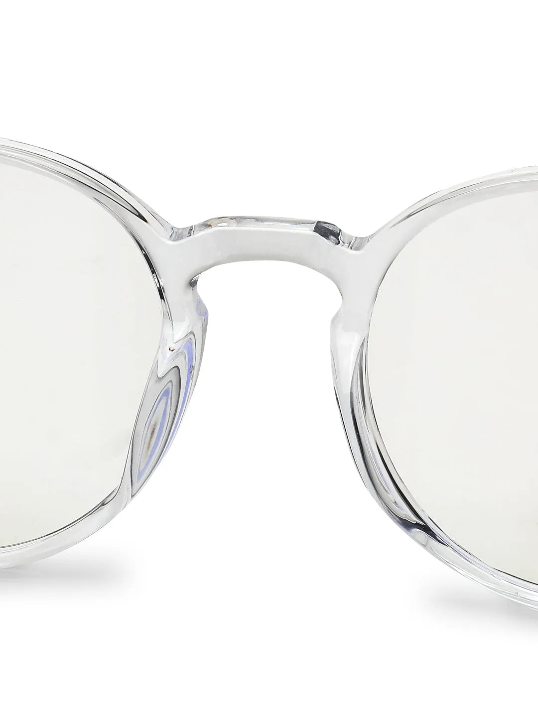 Auralis | Transparent Small Full Rim Round Computer Glasses for Men & Women [Blue Block]