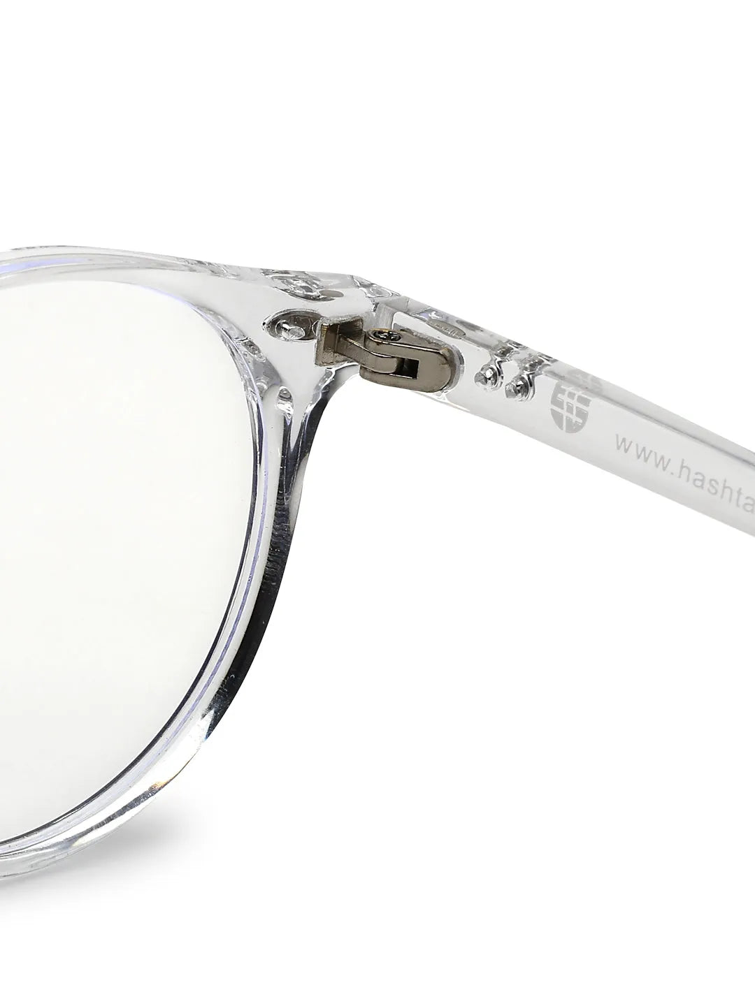 Auralis | Transparent Small Full Rim Round Computer Glasses for Men & Women [Blue Block]