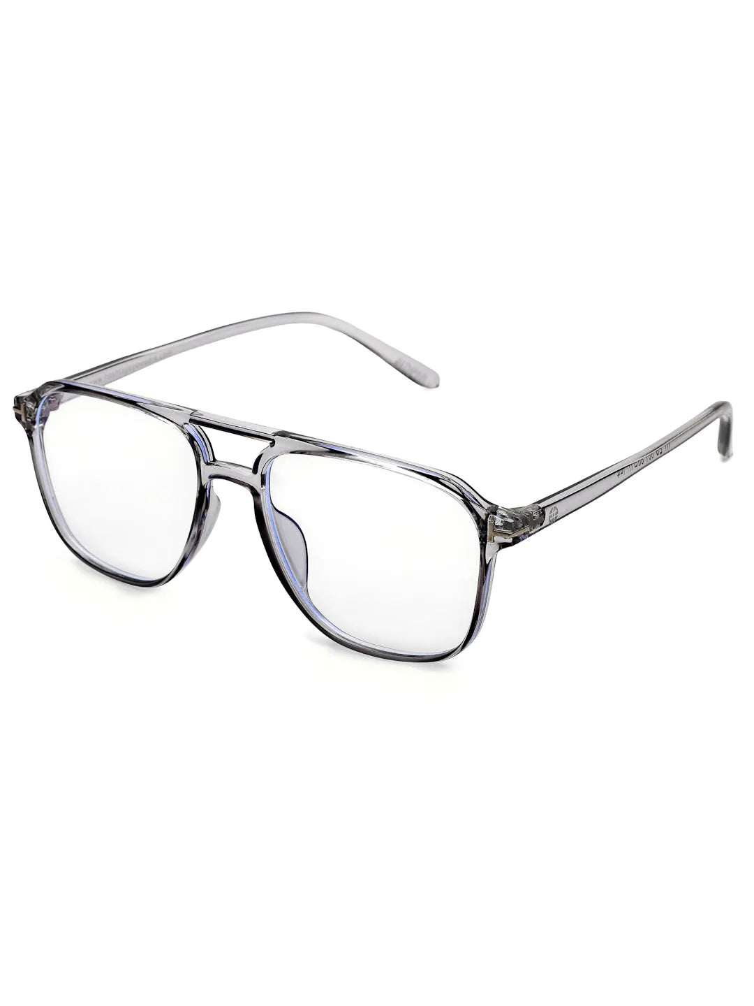 Aegira | Grey Small Full Rim Square Computer Glasses for Men & Women [Blue Block]