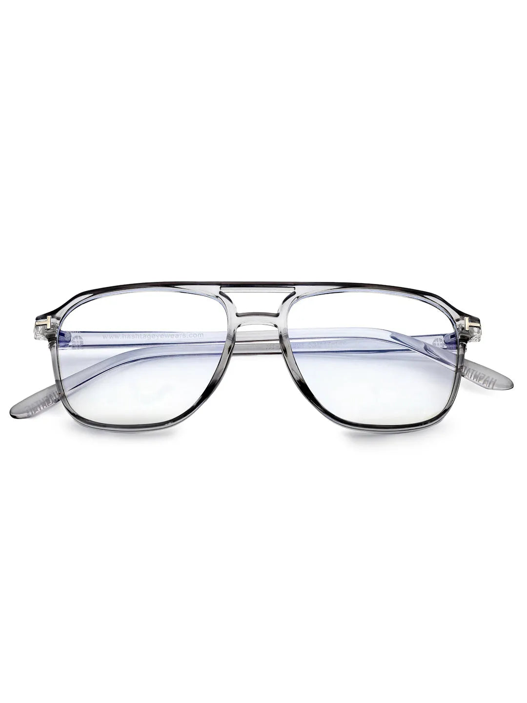 Aegira | Grey Small Full Rim Square Computer Glasses for Men & Women [Blue Block]