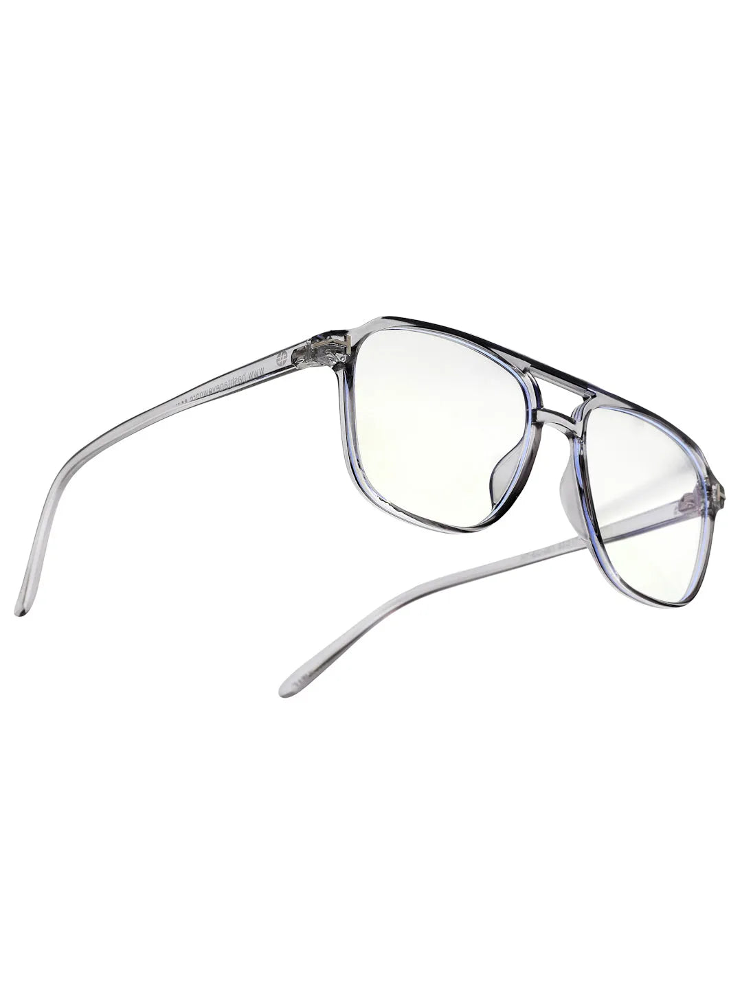 Aegira | Grey Small Full Rim Square Computer Glasses for Men & Women [Blue Block]
