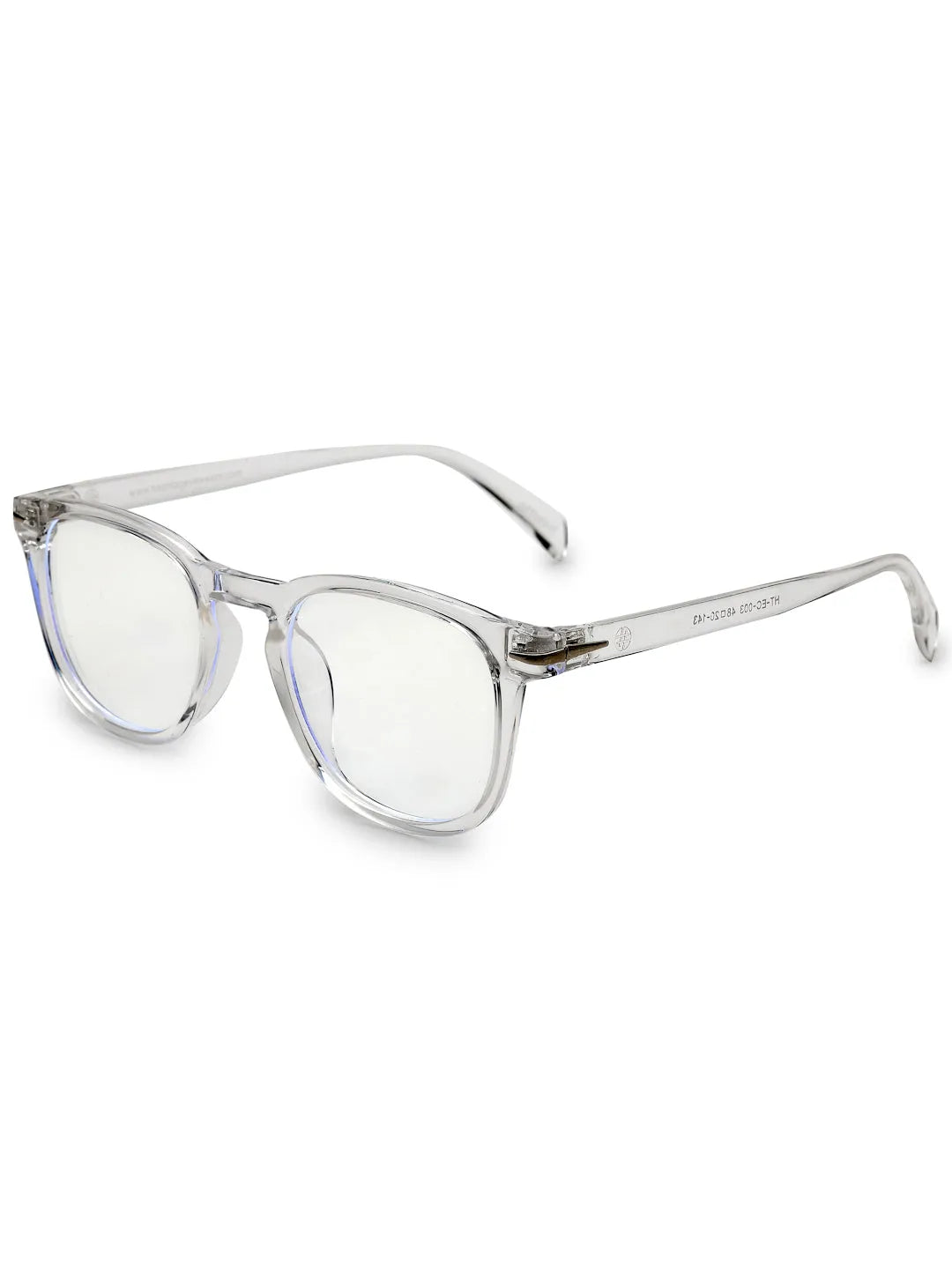 Rivena | Transparent Small Full Rim Square Computer Glasses for Men & Women [Blue Block]