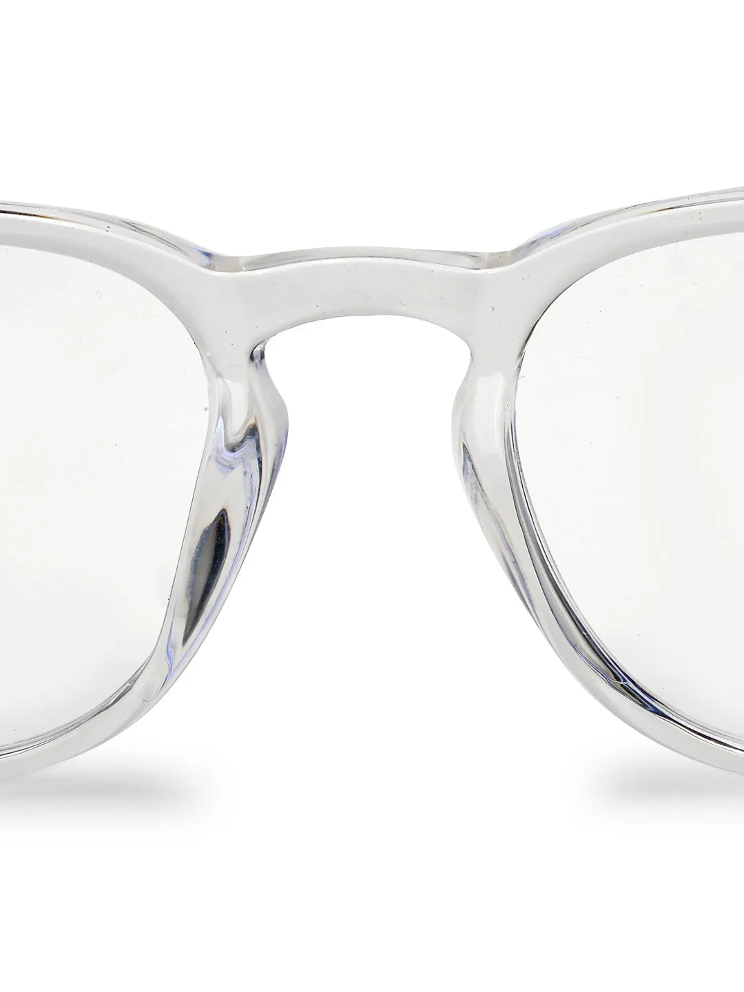Rivena | Transparent Small Full Rim Square Computer Glasses for Men & Women [Blue Block]