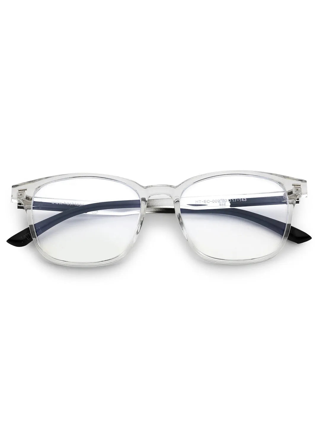 Vortara | Tranparent Medium Full Rim Wayfarer Computer Glasses for Men & Women [Blue Block]
