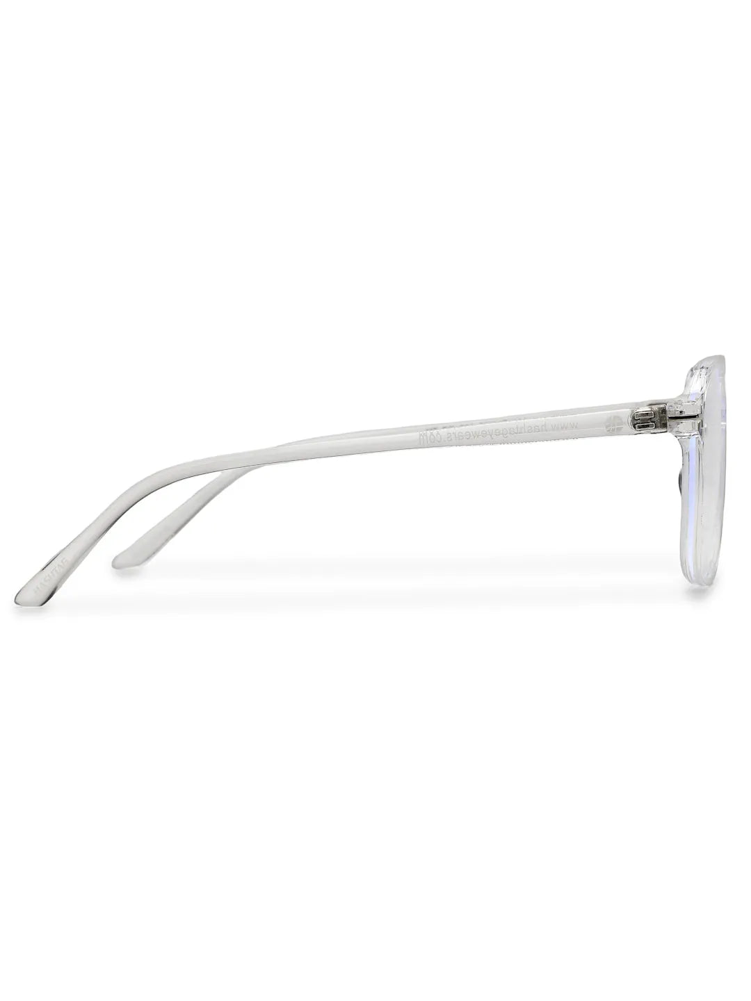 Aegira | Transparent Small Full Rim Square Computer Glasses for Men & Women [Blue Block]