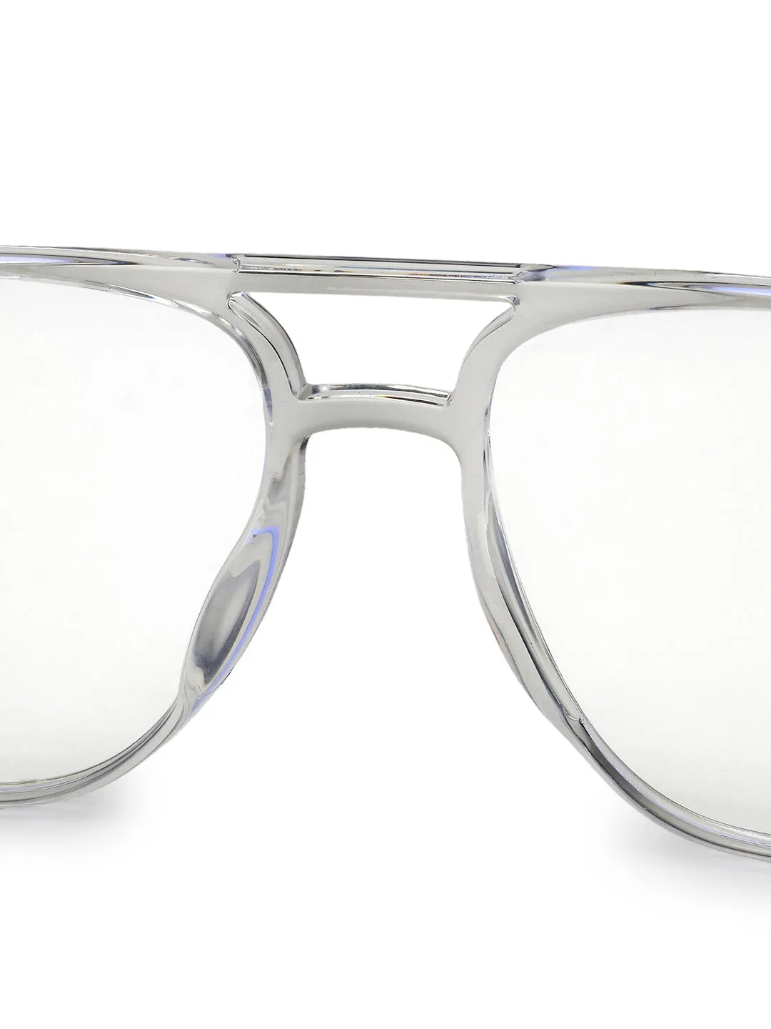 Aegira | Transparent Small Full Rim Square Computer Glasses for Men & Women [Blue Block]