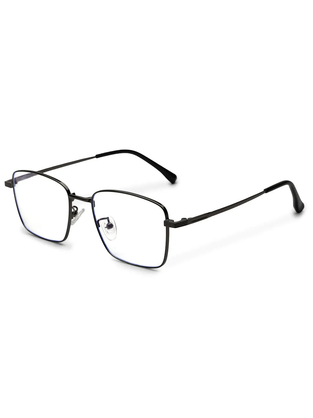 Fyrion | Grey Medium Full Rim RECTANGLE Computer Glasses for Men & Women [Blue Block]