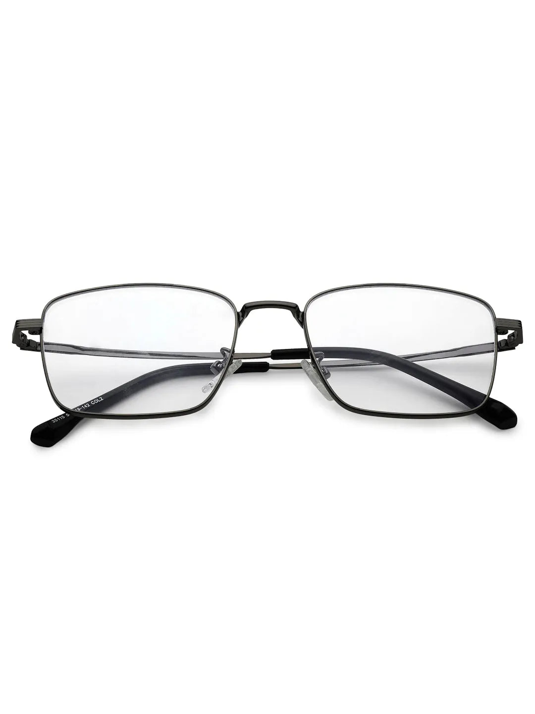 Fyrion | Grey Medium Full Rim RECTANGLE Computer Glasses for Men & Women [Blue Block]