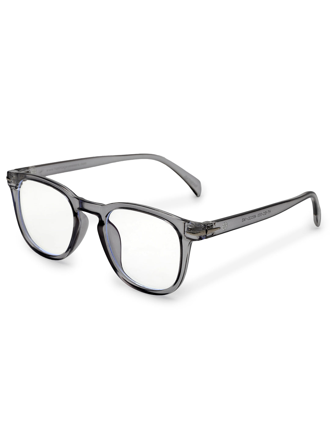 Rivena | Grey Small Full Rim Square Computer Glasses for Men & Women [Blue Block]