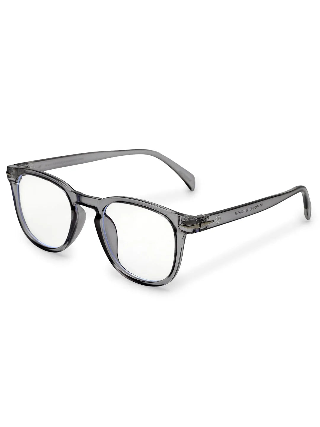 Rivena | Grey Small Full Rim Square Computer Glasses for Men & Women [Blue Block]