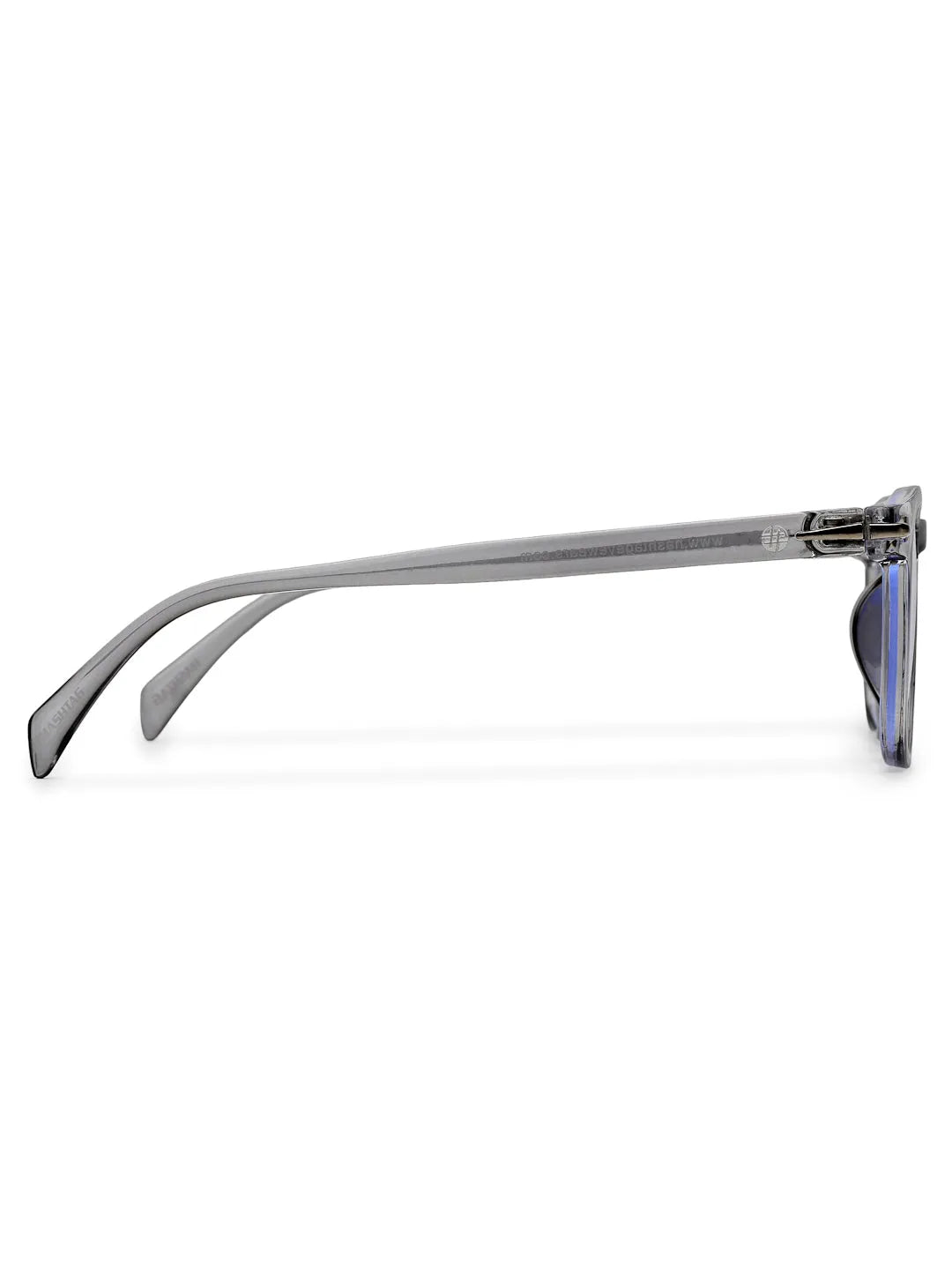Rivena | Grey Small Full Rim Square Computer Glasses for Men & Women [Blue Block]