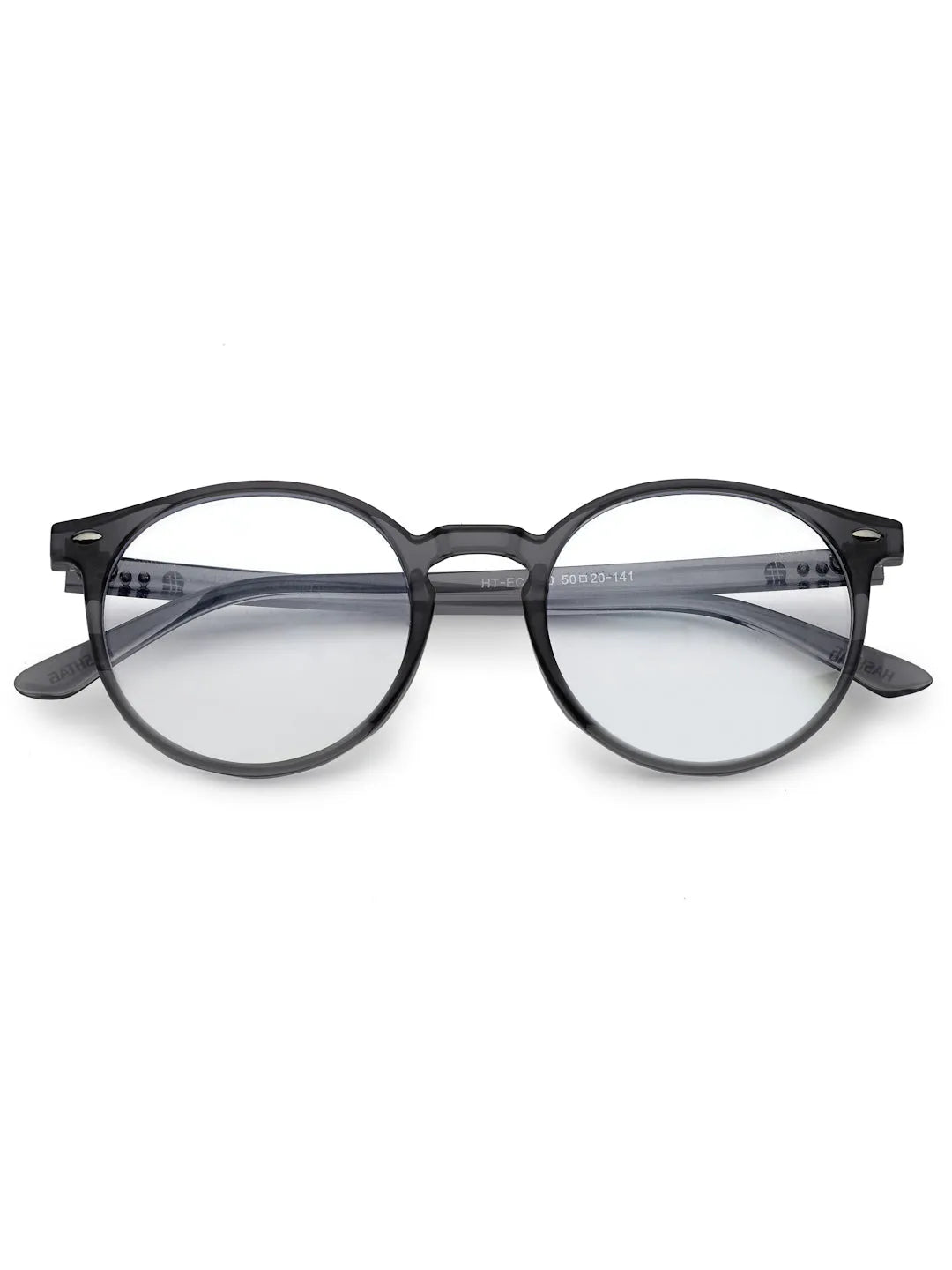 Auralis | Grey Small Full Rim Round Computer Glasses for Men & Women [Blue Block]