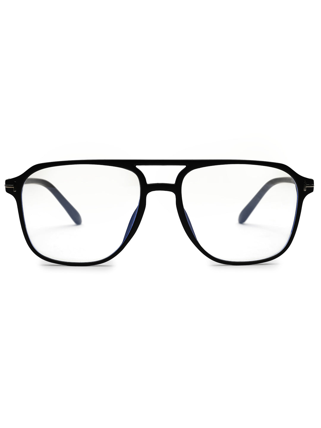 Aegira | Black Small Full Rim Square Computer Glasses for Men & Women [Blue Block]