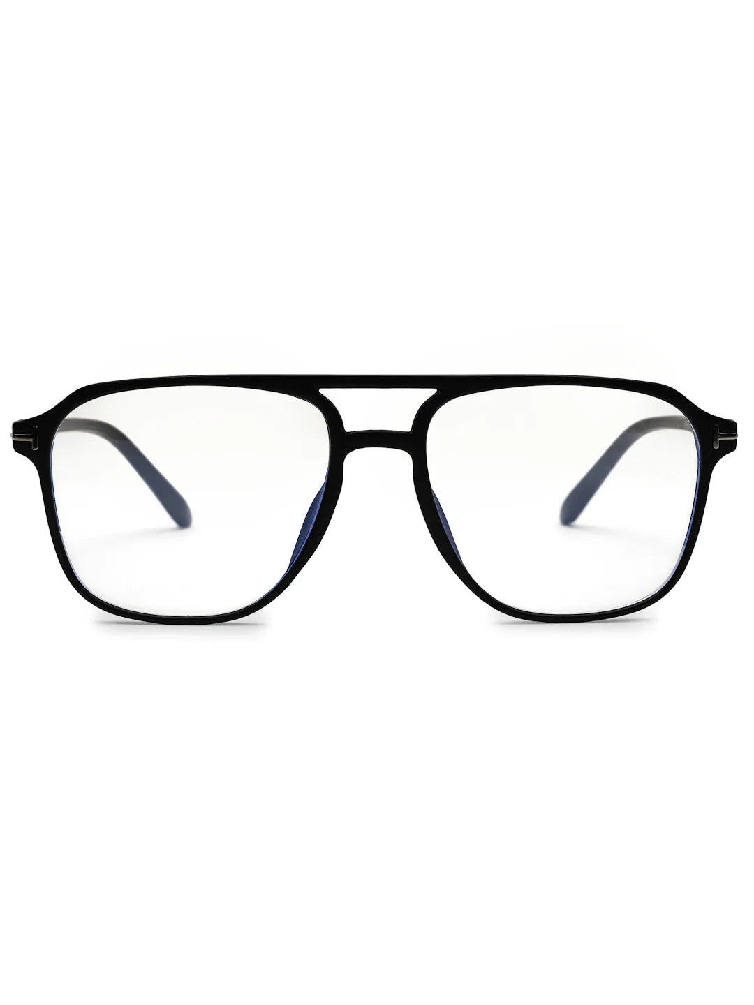 Aegira | Black Small Full Rim Square Computer Glasses for Men & Women [Blue Block]