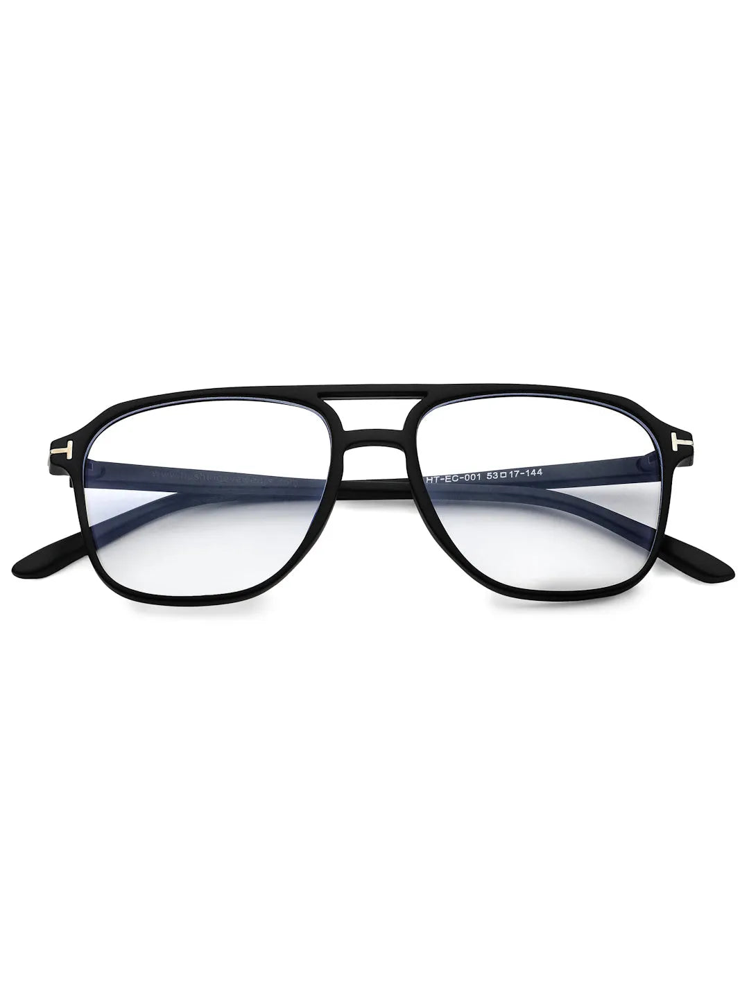 Aegira | Black Small Full Rim Square Computer Glasses for Men & Women [Blue Block]