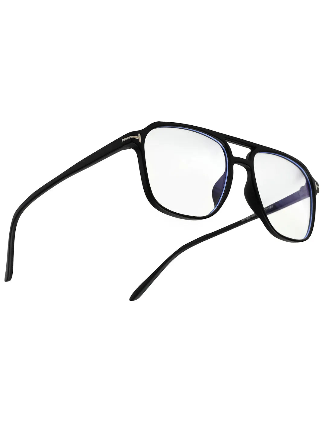 Aegira | Black Small Full Rim Square Computer Glasses for Men & Women [Blue Block]