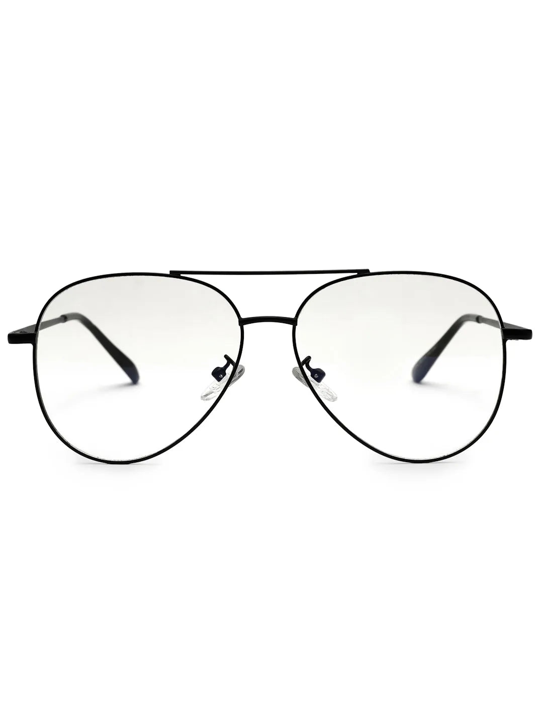 Gravion | Black Medium Full Rim Aviator Computer Glasses for Men & Women [Blue Block]