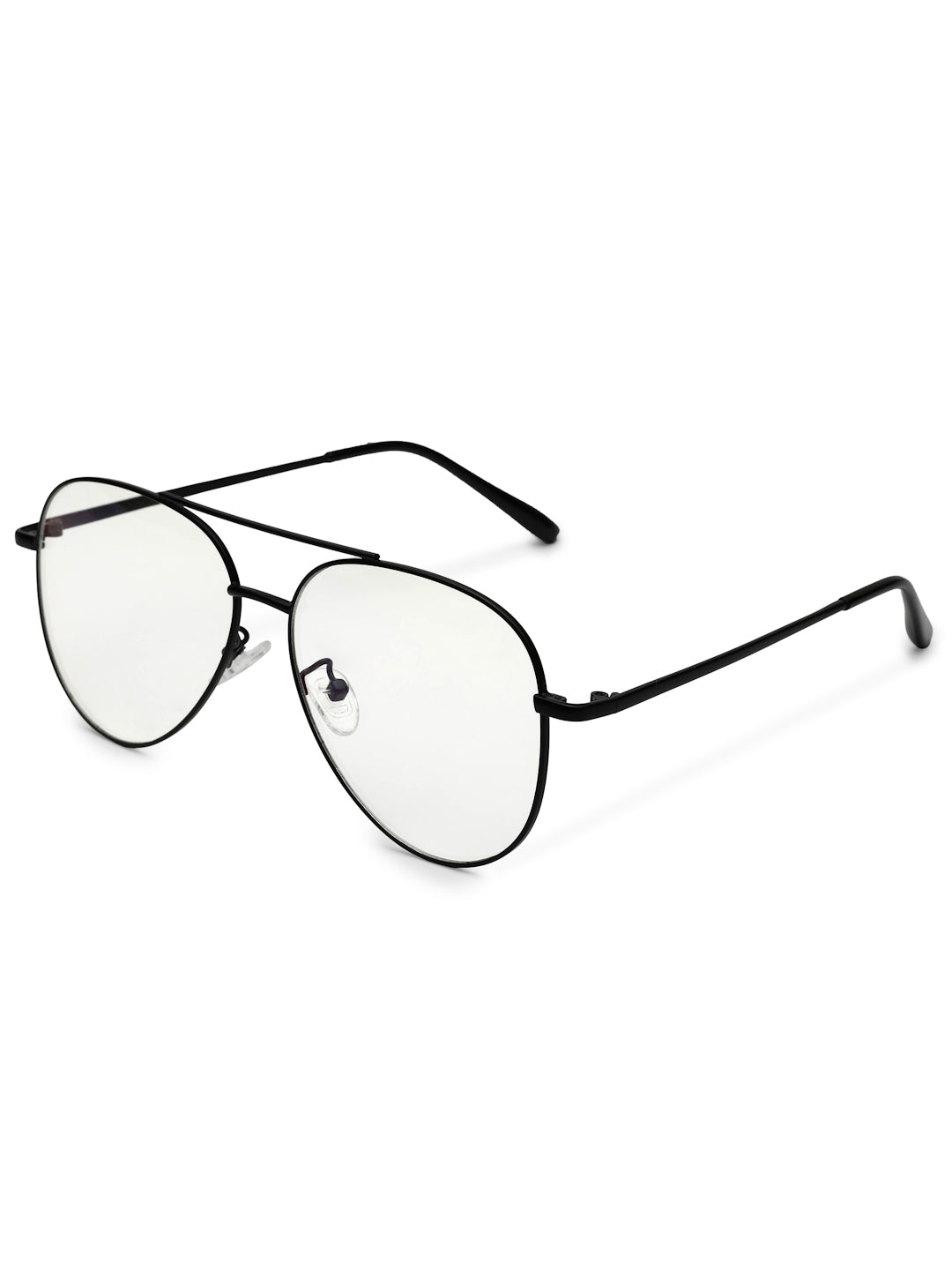 Gravion | Black Medium Full Rim Aviator Computer Glasses for Men & Women [Blue Block]