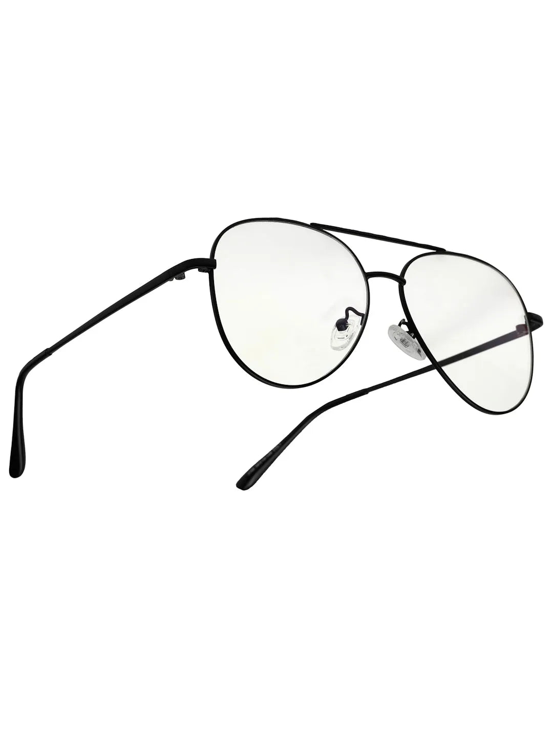 Gravion | Black Medium Full Rim Aviator Computer Glasses for Men & Women [Blue Block]