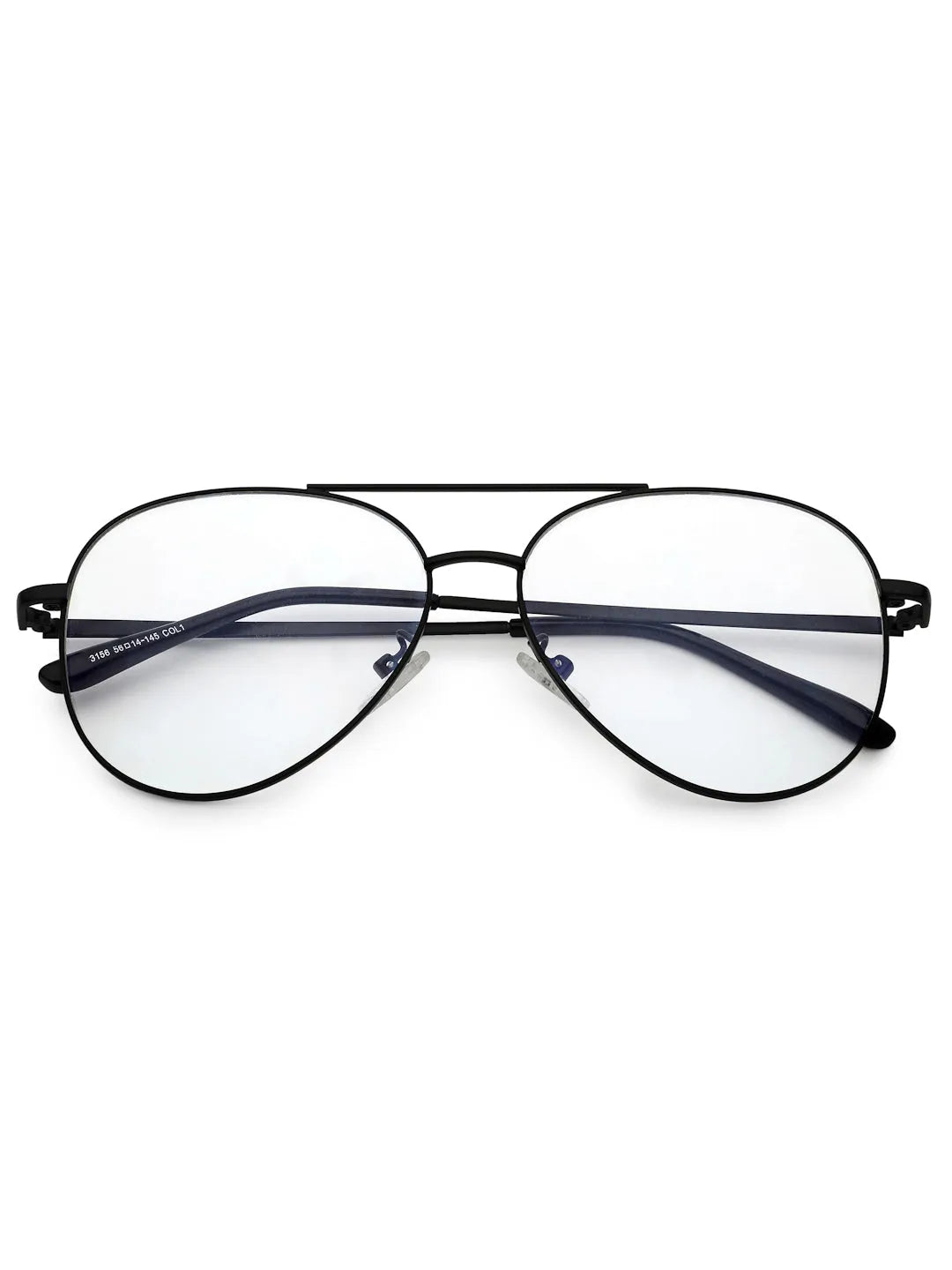 Gravion | Black Medium Full Rim Aviator Computer Glasses for Men & Women [Blue Block]