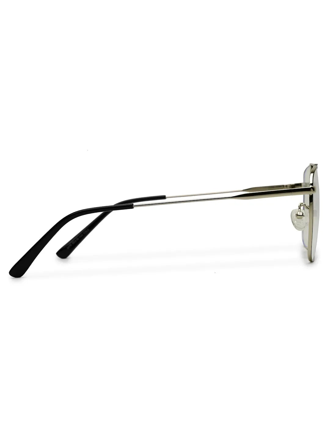 Nova | Black & Silver Medium Full Rim Square Computer Glasses for Men & Women [Blue Block]